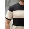Erkek Parçalı Renk Kısa Kollu Tişört