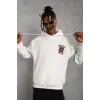 Erkek SCHOOL BOY Baskılı Kapüşonlu Sweat - Beyaz