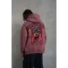 Erkek SCHOOL BOY Baskılı Kapüşonlu Sweat - Gül Kurusu