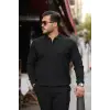 Erkek Selanik örme Yakalı Uzun Kollu Triko