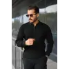 Erkek Selanik örme Yakalı Uzun Kollu Triko