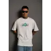 Erkek Sırt Baskılı T-shirt - Beyaz