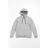 Erkek Uzun Kol Kapşonlu Basic Sweatshirt Hoodie - Gri