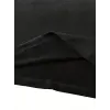 Fiyonk Baskılı Siyah Oversize Unisex T-shirt- Siyah
