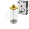 French Press Bambu Kapak 600ml Cam Bitki Süzgeçi
