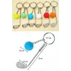 Gerçekçi Golf Tasarımlı Şık Anahtarlık Kolye Çanta Süsü Golf Keychain
