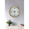 Gold Lüks 40 Cm Metal Modern Duvar Saati