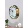 Gold Lüks 40 Cm Metal Modern Duvar Saati