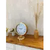 Gold Metal Desenli Roma Rakamlı Masa Saati