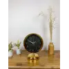 Gold Metal Mermer İlhamı Masa Saati 25×20 cm