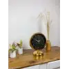 Gold Metal Mermer İlhamı Masa Saati 25×20 cm