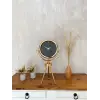 Gold Metal Mini Tripod Mermer İlhamı Masa Saati 45×26 cm