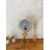Gold Metal Mini Tripod Zarif Masa Saati 45×26 cm