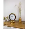 Gold Metal Retro Masa Saati 25×20 cm