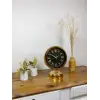 Gold Metal Sade Masa Saati 25×20 cm