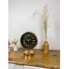 Gold Metal Sade Masa Saati 25×20 cm