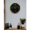 Gold Modern Rakamlı 40 Cm Metal Duvar Saati