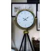 Gold Premium Dekoratif Tripod Ayaklı Saat
