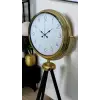 Gold Premium Dekoratif Tripod Ayaklı Saat