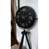 Gold Rakamlı Siyah Tripod Ayaklı Saat