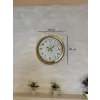 Gold Zarif 40 Cm Metal Duvar Saati