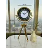 Golden Marble Üç Ayaklı Metal Masa Saati