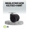 Halı Ve Beton Uyumlu Kilitsiz Mobilya Tekerleği 4’lü