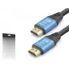 Hdmi 2.0 Kablo 4K Uhd 19+1 Od 8.0 Mm 3 M - Siyah Mavi ND4051