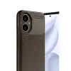 Honor 400 Kılıf Auto Focus Karbon Kapak - Kahverengi