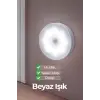 1 Adet Hareket Sensörlü Beyaz Işık Led Gece Lambası – Kablosuz 8 Ledli | Merdiven, Koridor