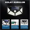 100 Led Dış Mekan Solar Aydınlatma Fotoselli Solar Lamba
