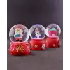 3 Adet Yeni Yıl 2023 Noel Hediyesi Temalı Mini Boy Işıklı Kar Küresi 6,5 cm - 36