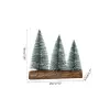3 Lü Set Nevada Mini Çam Ağaçları Meşe Kütük Üzerinde Yılbaşı Hediyesi  16-12-10  cm