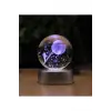 3D Ay Merdiveni Temalı Kristal Küre Led  Gece Lambası – RGB Led Pilli Lamba