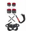 ieg™ 4lü Kol Bacak Kırbaç Maske Deri Aksesuar Set