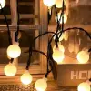 5 Metre 28 LED Mini Top Işık Sarı Fişli Siyah Kablo