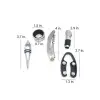 5 Parça Çelik Şişe Açacağı Seti Dekoratif Kılıf ile Şık Hediye Seti , Wine Opener Gift Set