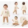 ieg™ 6/24 Ay Kuş Baskılı Taytlı Penye Bebek Takımı