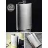 9 Oz Paslanmaz Çelik Cep Matarası 266 Ml içki Viski Konyak Alkol Matarası
