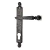 ieg™ Antika Tarz Dekoratif Pirinç Misket Oda Kapı Kolu - 245x34 mm, Oksit