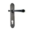 ieg™ Antika Tarz Dekoratif Pirinç Taşra Banyo Kapı Kolu - 220x35 mm, Oksit