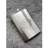 Aslan Temalı 9 Oz Paslanmaz Çelik Cep Matarası 266 Ml içki Viski Konyak Alkol Matarası