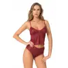 ieg™ Bordo Jakarlı Babydoll Şort Takımı