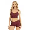 ieg™ Bordo Saten Şort Takımı 9219