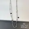 IEG - Çelik İkili Yıldız Detaylı Kolye