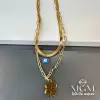 IEG - Çelik İkili Yonca Kolye
