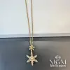 IEG - Çelik Zirkon Taşlı Kar Tanesi Kolye
