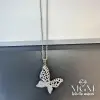 IEG - Çelik Zirkon Taşlı Kelebek Kolye