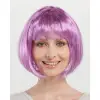 Düz Kesim Küt Parti Peruğu Rose Pembe
