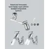 ieg™ Esnek 1080° Musluk Başlığı 3 Eklemli Hareketli Su Modlu Lavabo Aparatı